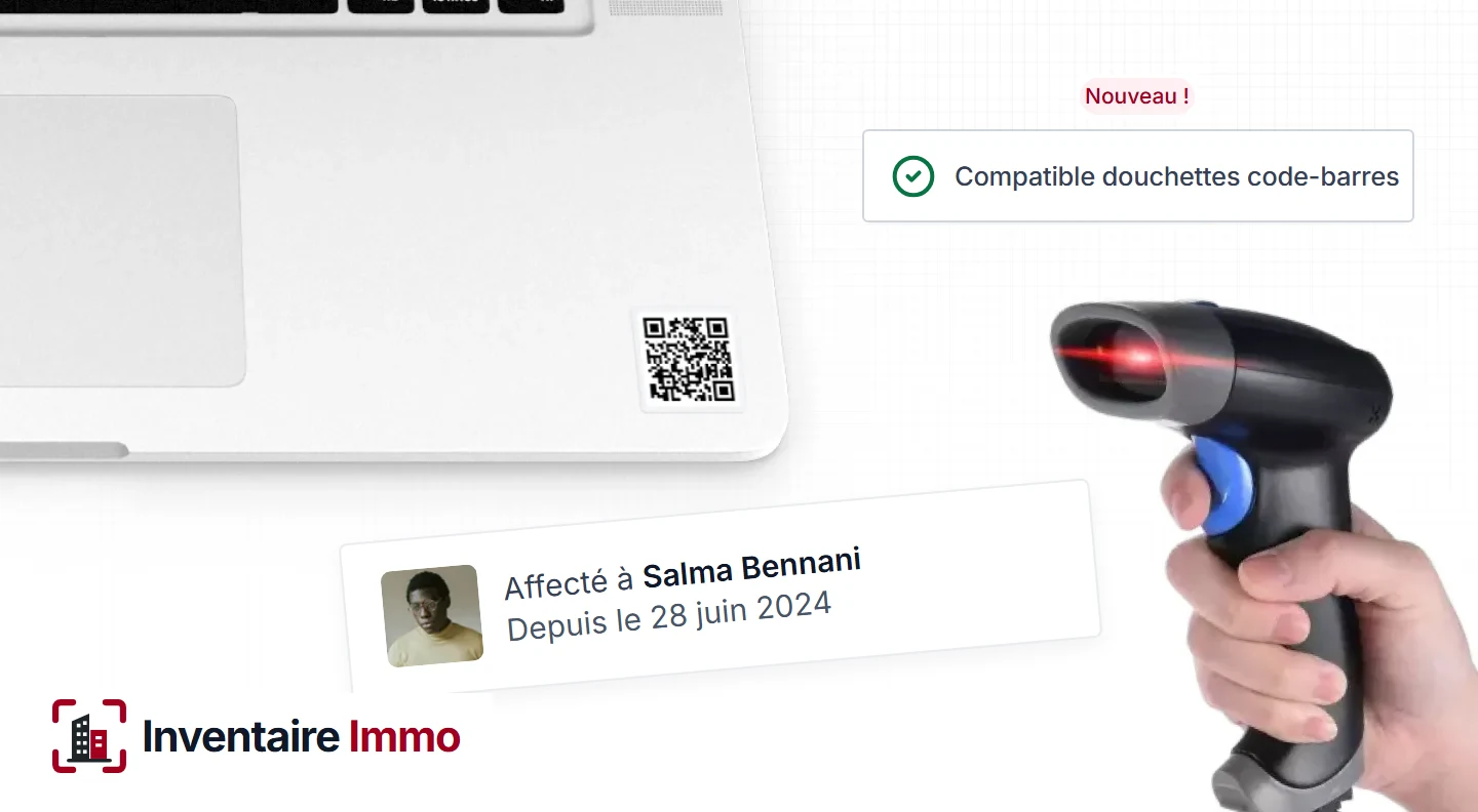 Étiquettes QR code et code-barres lues par l'application mobile